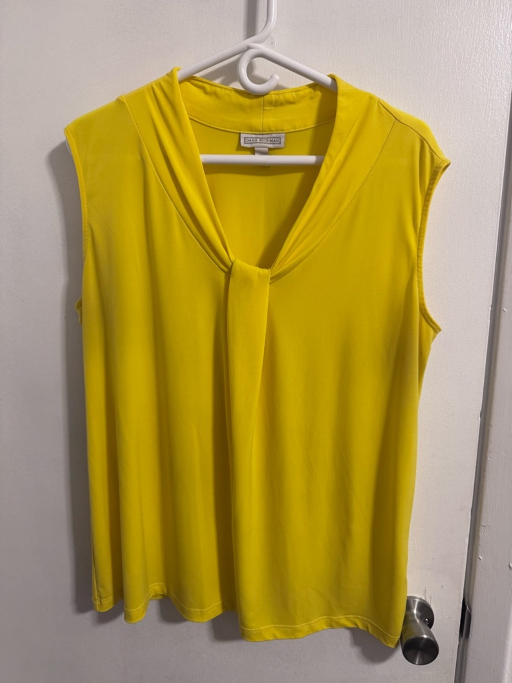 Dana Buchman Bright Yellow Sleeveless Blouse